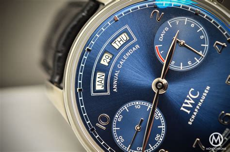 iwc annual calendar blue|iwc portugal calendar 5035.